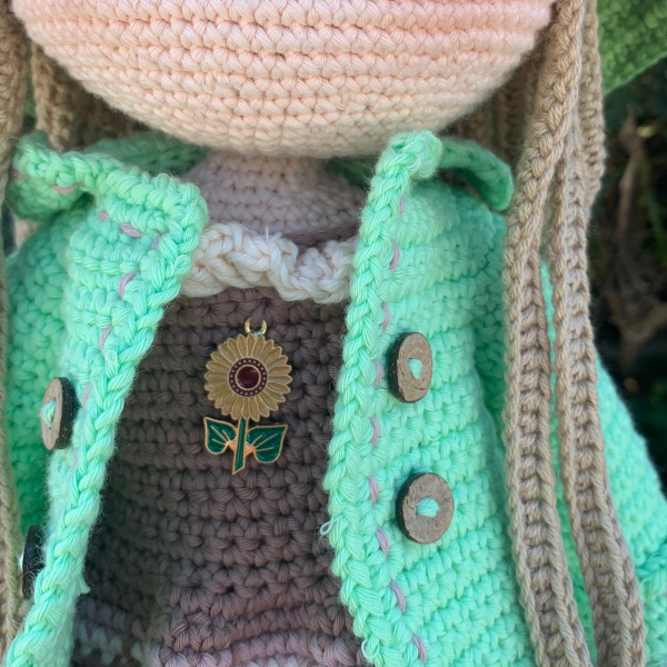 45 cm Organik Pamuk Amigurumi Bebek | Çıkarılabilir Kıyafetler