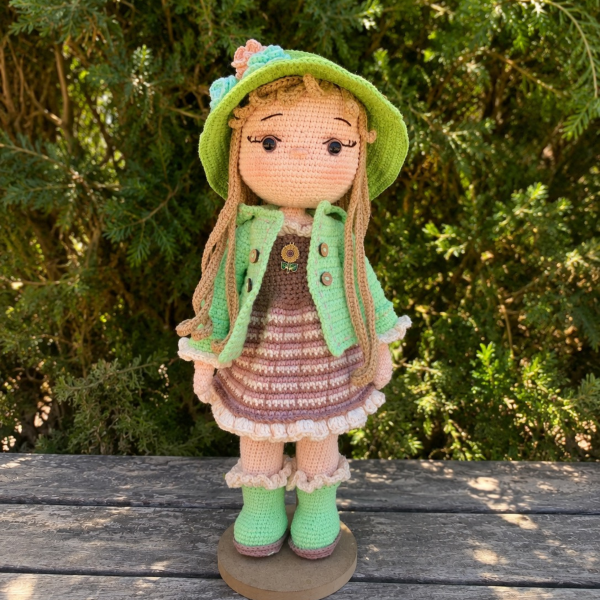 45 cm Organik Pamuk Amigurumi Bebek | Çıkarılabilir Kıyafetler