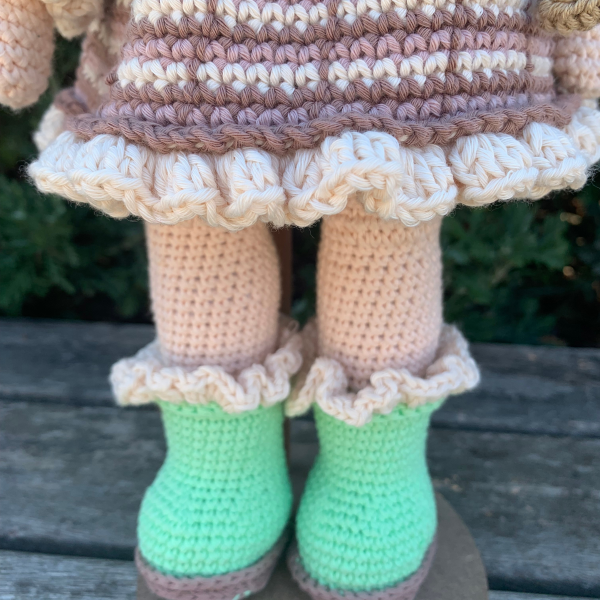 45 cm Organik Pamuk Amigurumi Bebek | Çıkarılabilir Kıyafetler