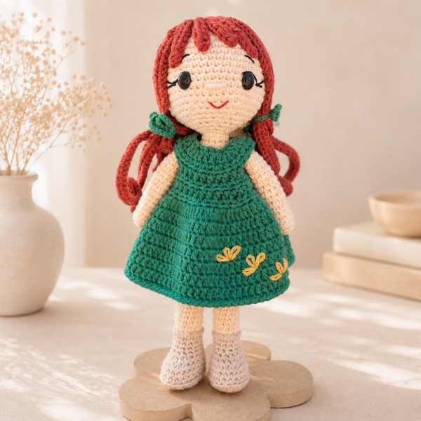 Organik Pamuk 22 cm Oyun Arkadaşı Amigurumi Bebek