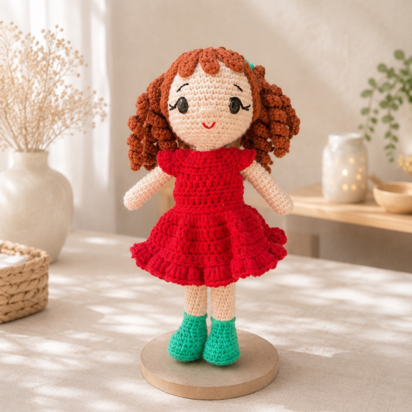 Organik Pamuk 22 cm Oyun Arkadaşı Amigurumi Bebek