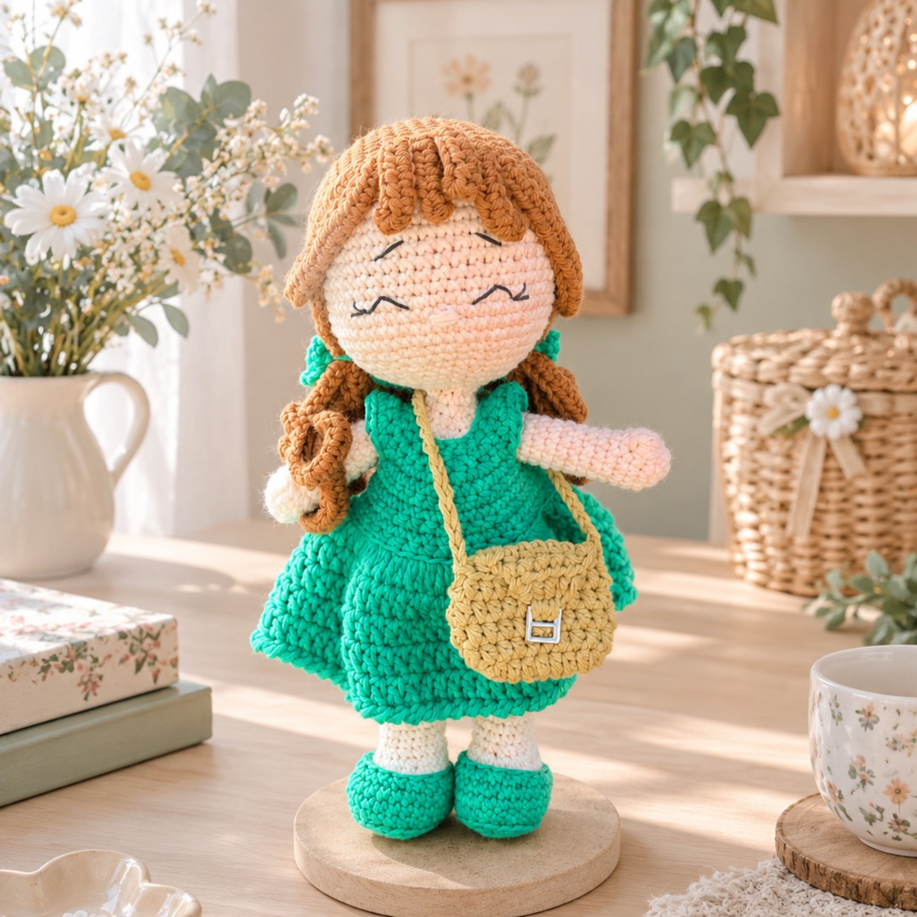 Organik Pamuk 22 cm Oyun Arkadaşı Amigurumi Bebek
