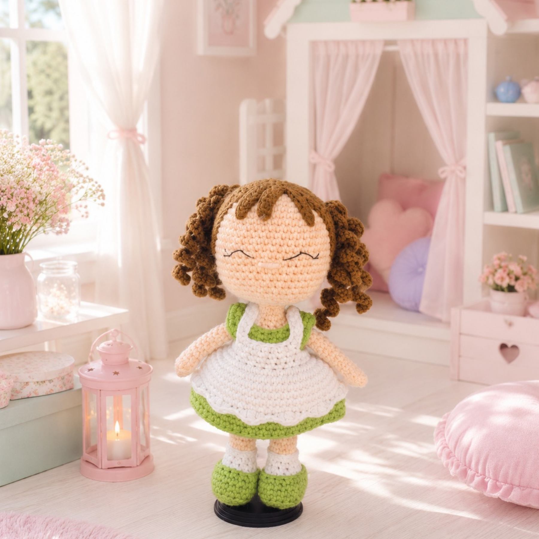 Organik Pamuk 18 cm Oyun Arkadaşı Amigurumi Bebek