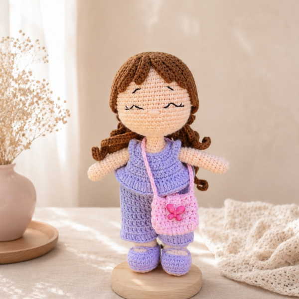 Organik Pamuk 22 cm Oyun Arkadaşı Amigurumi Bebek