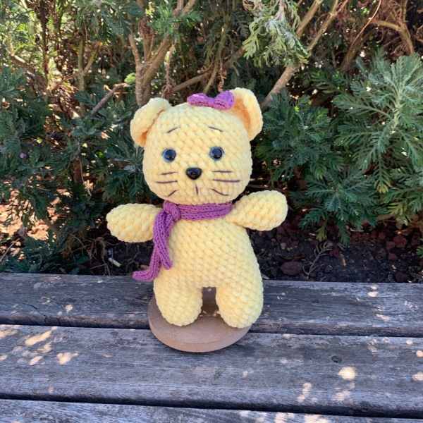 Kadife İpten Sevimli Kedi Oyun Arkadaşı – 21 cm