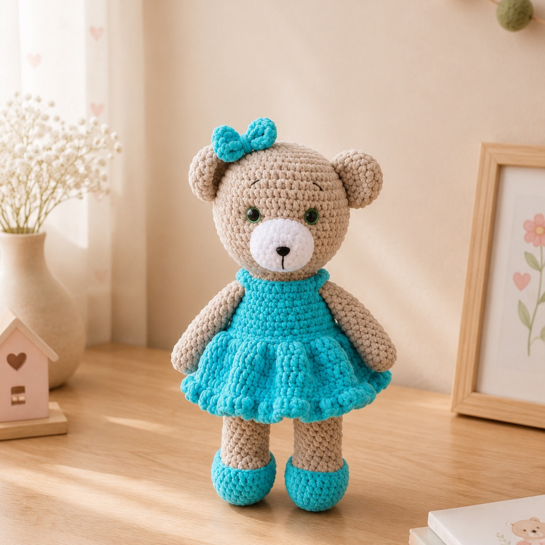 Kadife İpten Sevimli Ayıcık Oyun Arkadaşı – 45 cm