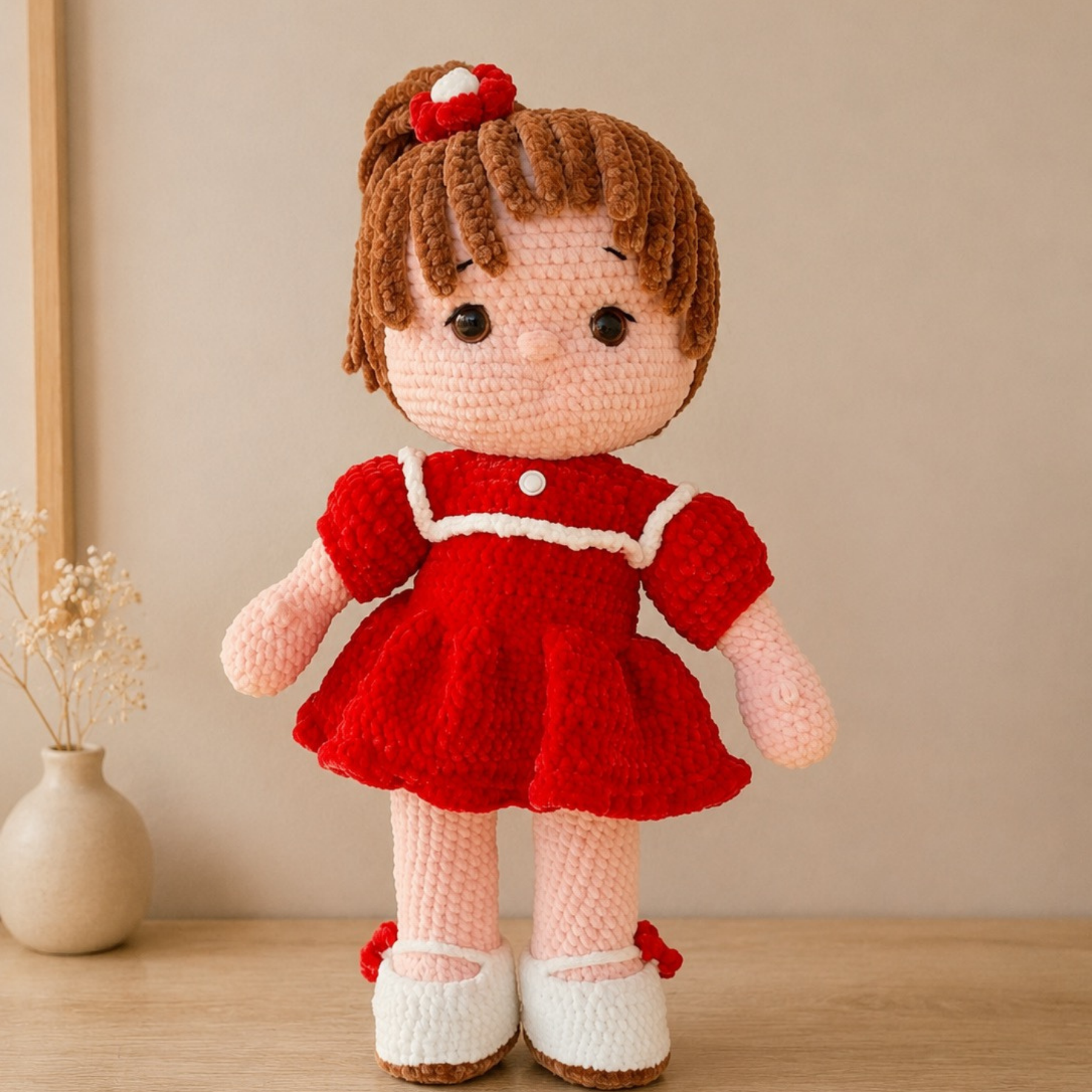 53 cm Kadife Oyun Arkadaşı Amigurumi Bebek