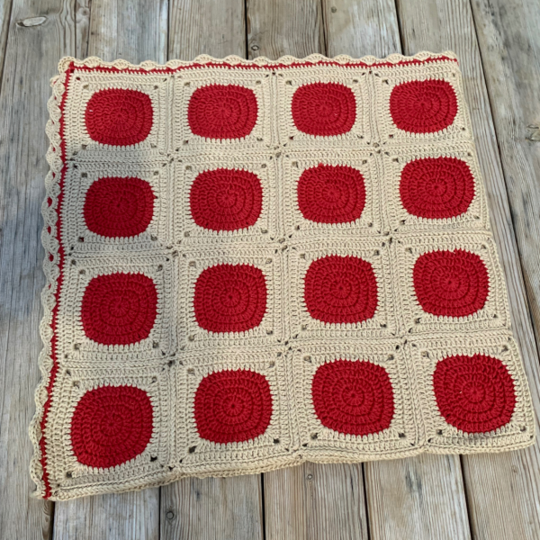 El Örgüsü  Organik Pamuk  Unisex Battaniye 90x90 cm